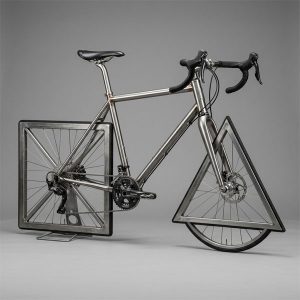 Bicycle with square and triangle wheels