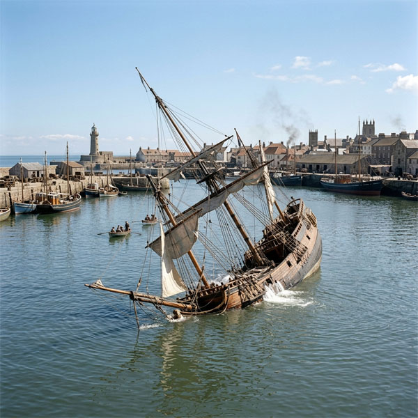 The Vasa ship sinking