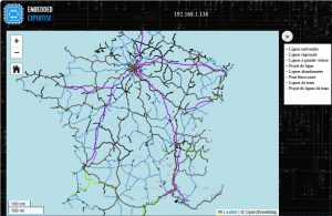 Railway map rendered with Mapnik